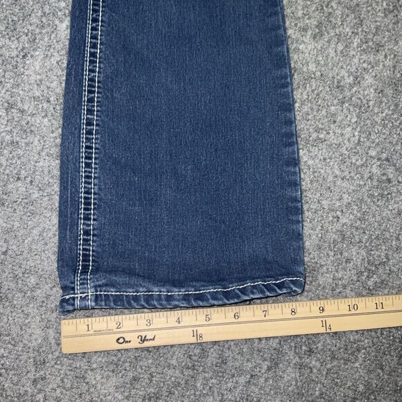 a.n.a. Jeans Womens Size 8 Blue Denim Embroidery Rhinestone Bootcut - Picture 8 of 11